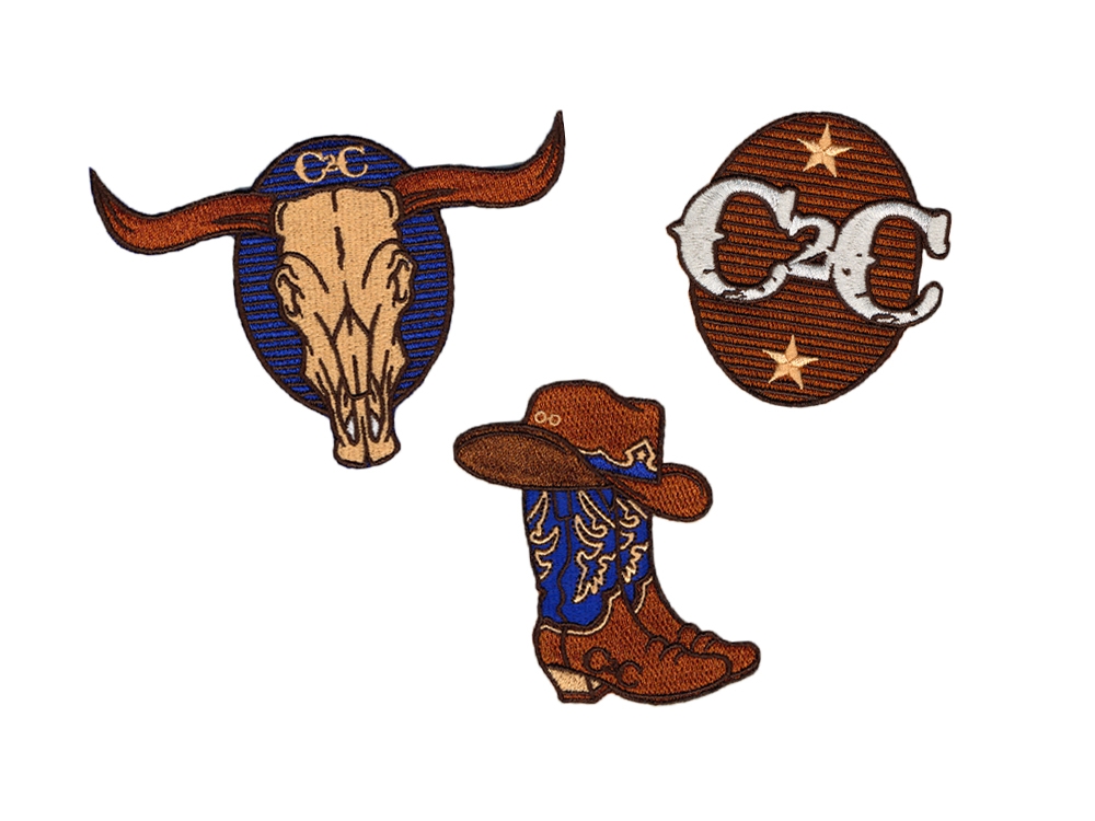 Patches - set of 3 Embroidered