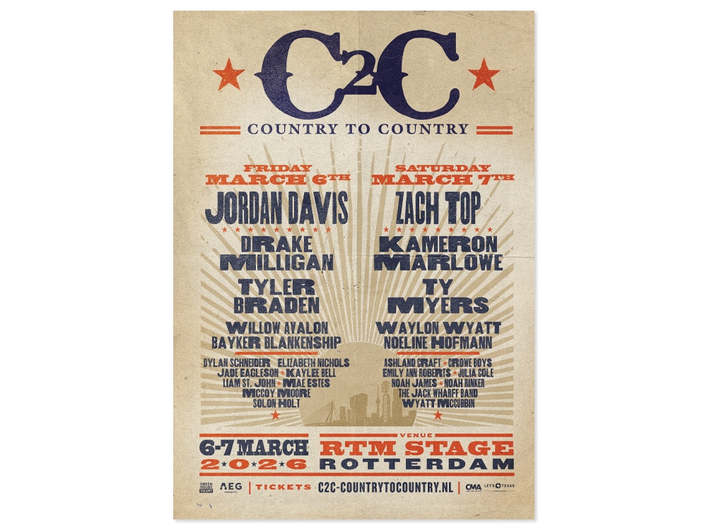 C2C 2026 line-up poster A2 (42 x 59,4 cm)