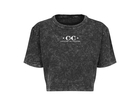 Acid wash cropped T-shirt Black / Grey 
